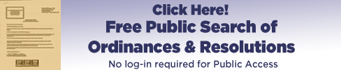 Free Public Search of Ordinances & Resolutions